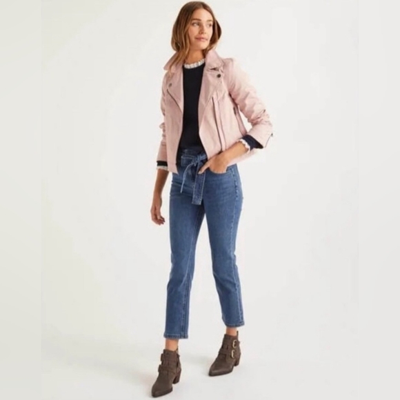 Boden Wren Waxed Cotton Biker Jacket - Picture 7 of 13